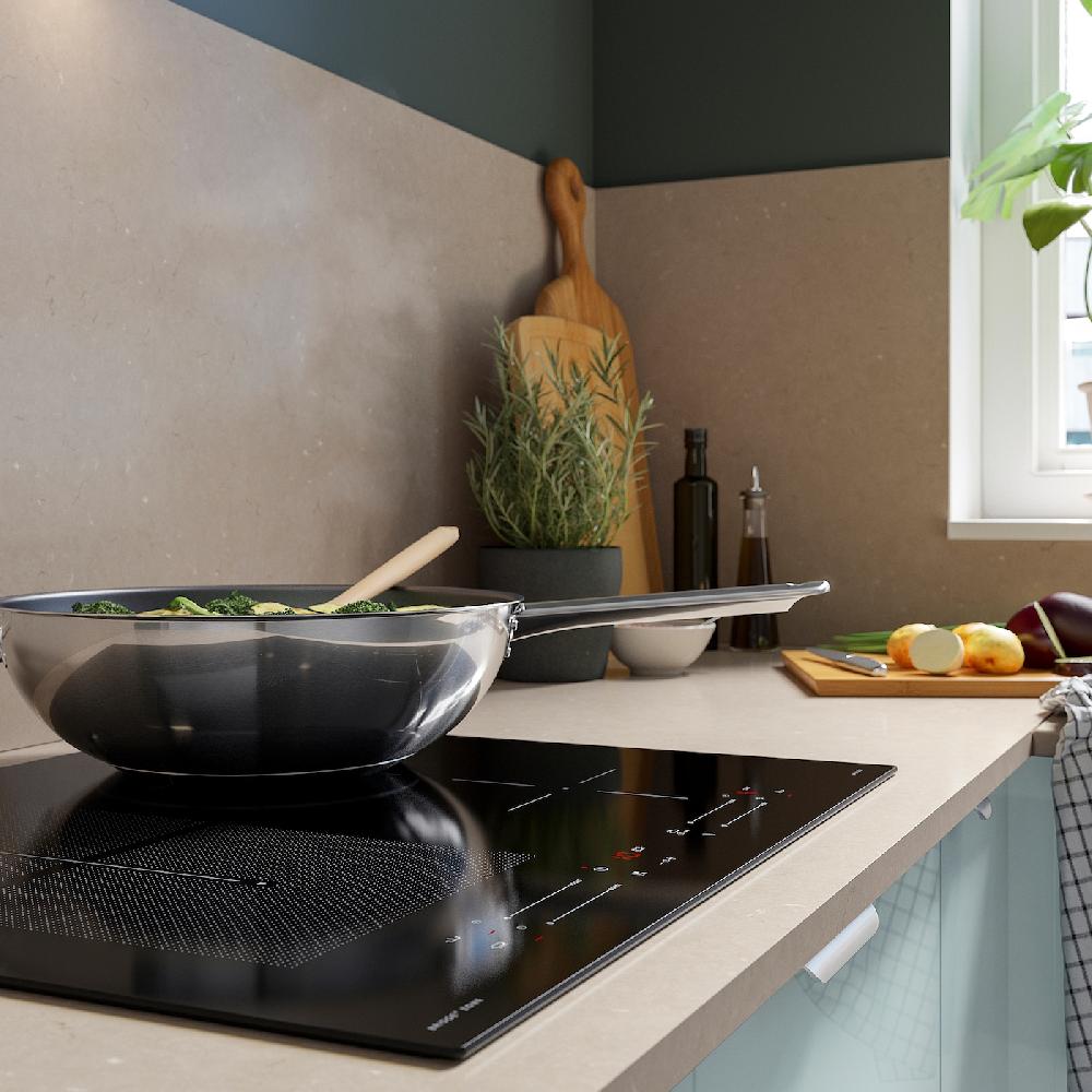 IKEA SMAKLIG Placa De Inducción IKEA 500 Negro 59 Cm