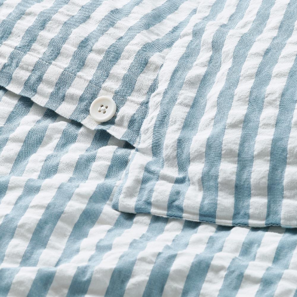 IKEA SMÅNUNNEÖRT Funda Nórdica Y 2 Fundas Almohada Azul Grisáceo Oscuro Blanco/rayas 240x220/50x60 Cm