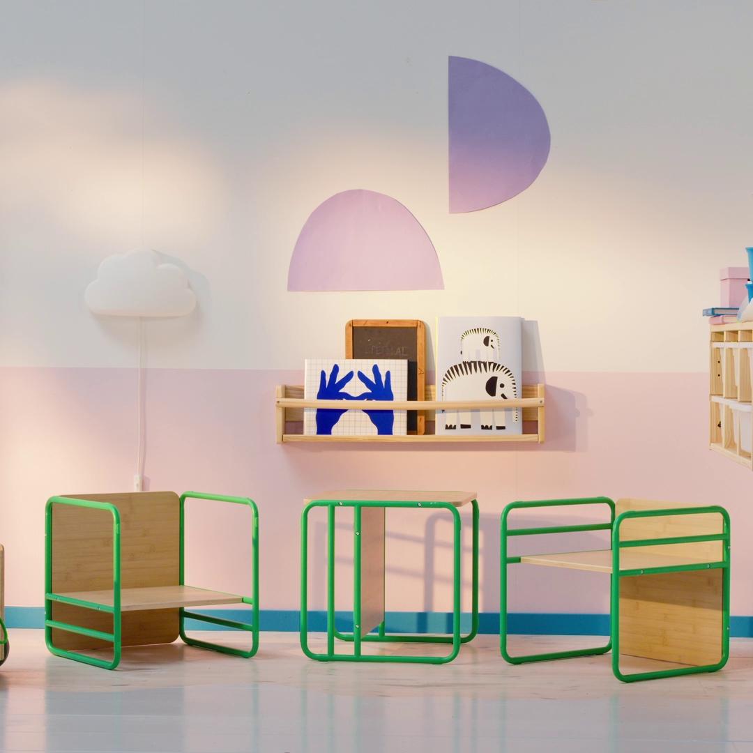 IKEA SMÅSKRAKE Silla/mesa Multifuncional Niños Verde