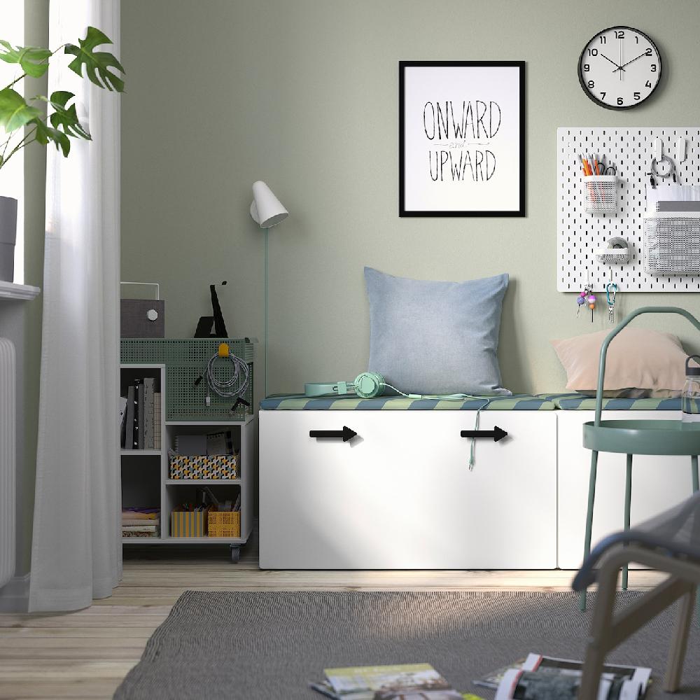 IKEA SMÅSTAD Banco Con Almacenaje Juguetes Blanco/blanco 90x52x48 Cm