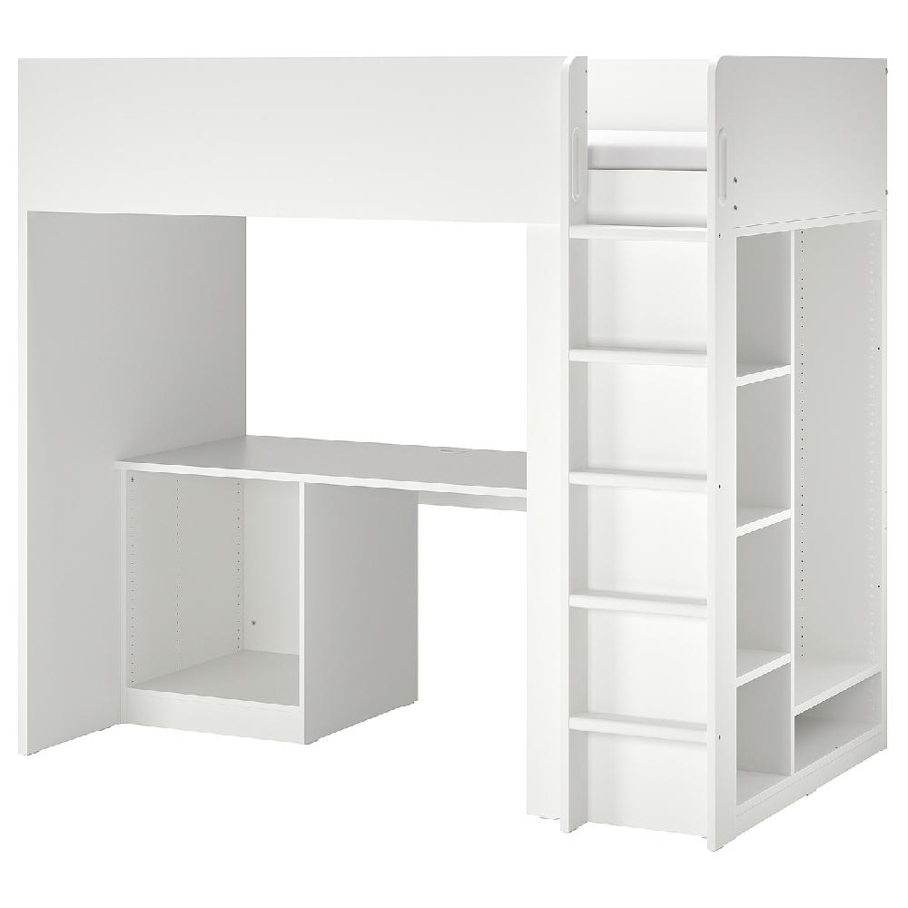 IKEA SMÅSTAD Estructura litera con escritorio blanco 90x200 cm