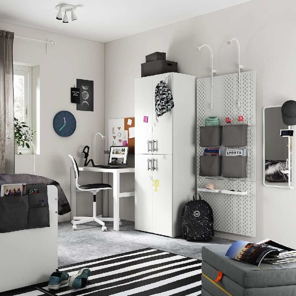 IKEA SMÅSTAD / PLATSA Armario Blanco Blanco/con 2 Barras De Armario 60x42x181 Cm