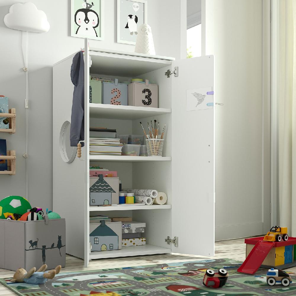 IKEA SMÅSTAD / PLATSA Armario Blanco Blanco/con 3 Estantes 60x57x123 Cm