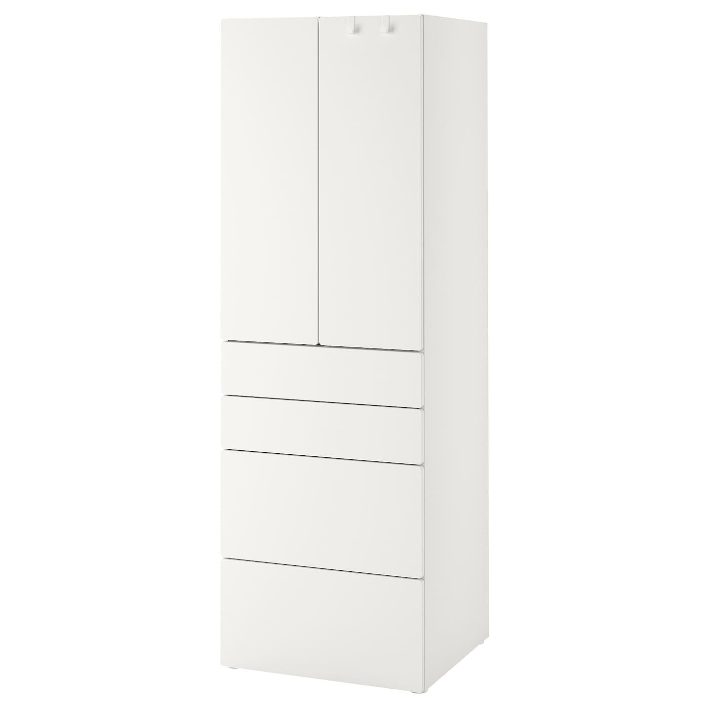 IKEA SMÅSTAD / PLATSA Armario blanco blanco/con 4 cajones 60x42x181 cm