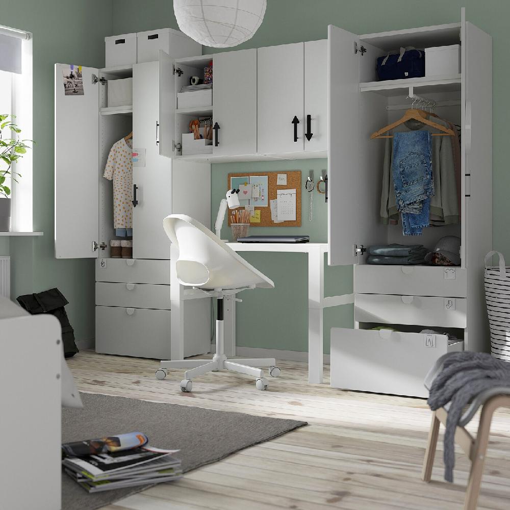 IKEA SMÅSTAD / PLATSA Combinación De Almacenaje Blanco/azul 240x42x181 Cm