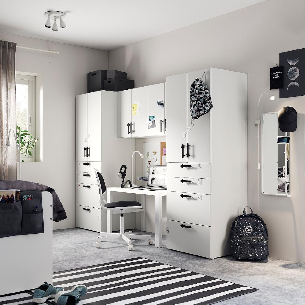 IKEA SMÅSTAD / PLATSA Combinación De Almacenaje Blanco/blanco 240x57x181 Cm