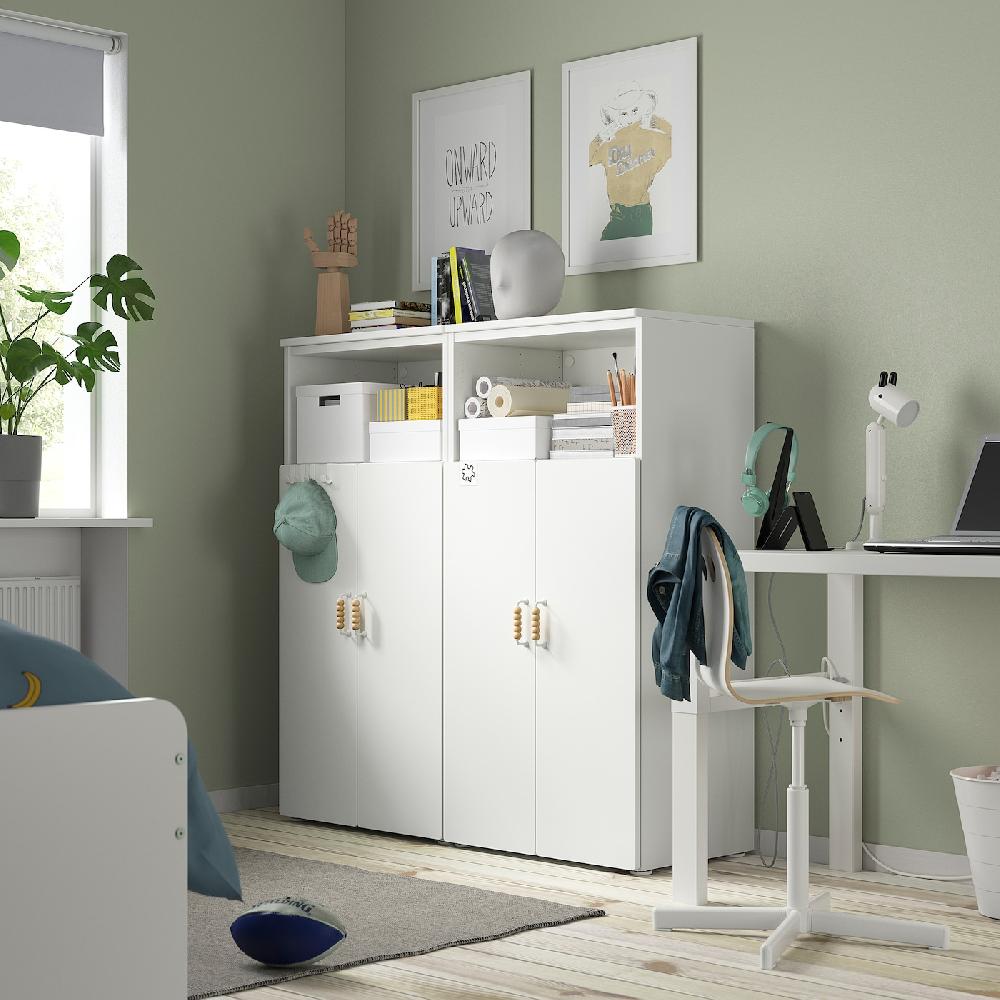 IKEA SMÅSTAD / PLATSA Combinación De Almacenaje Blanco/blanco Con 6 Baldas 120x42x123 Cm