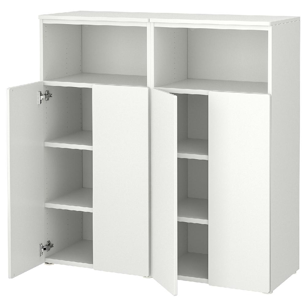 IKEA SMÅSTAD / PLATSA Combinación de almacenaje blanco/blanco con 6 baldas 120x42x123 cm