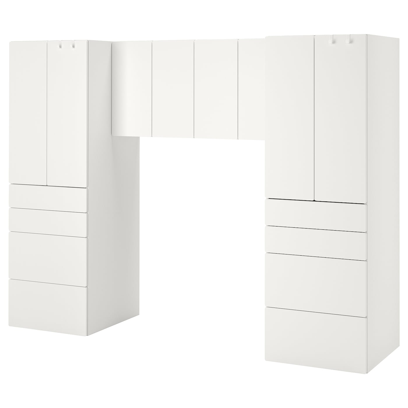 IKEA SMÅSTAD / PLATSA Combinación de almacenaje blanco/blanco 240x57x181 cm