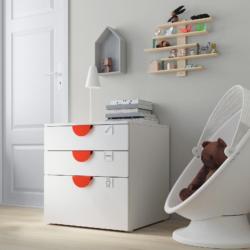 IKEA SMÅSTAD / PLATSA Cómoda De 3 Cajones Blanco/blanco 60x57x63 Cm