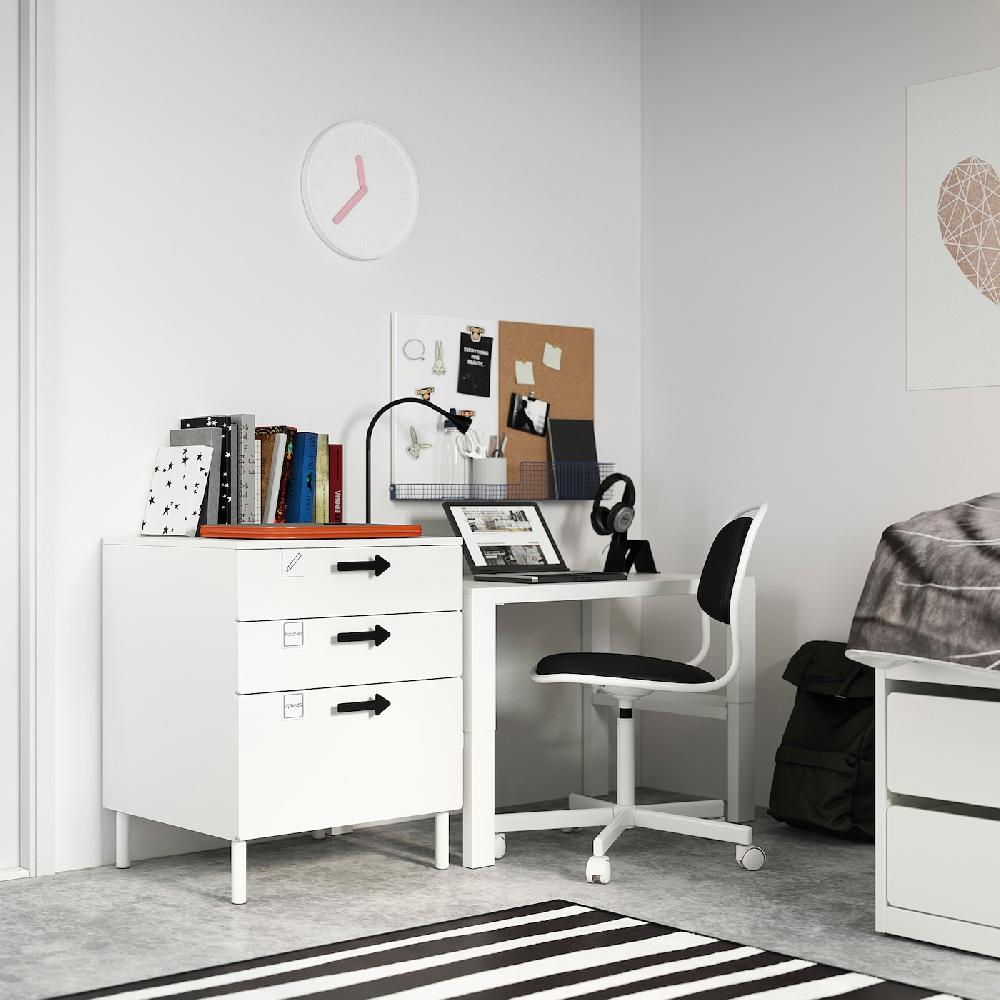 IKEA SMÅSTAD / PLATSA Cómoda De 3 Cajones Blanco/blanco 60x57x63 Cm