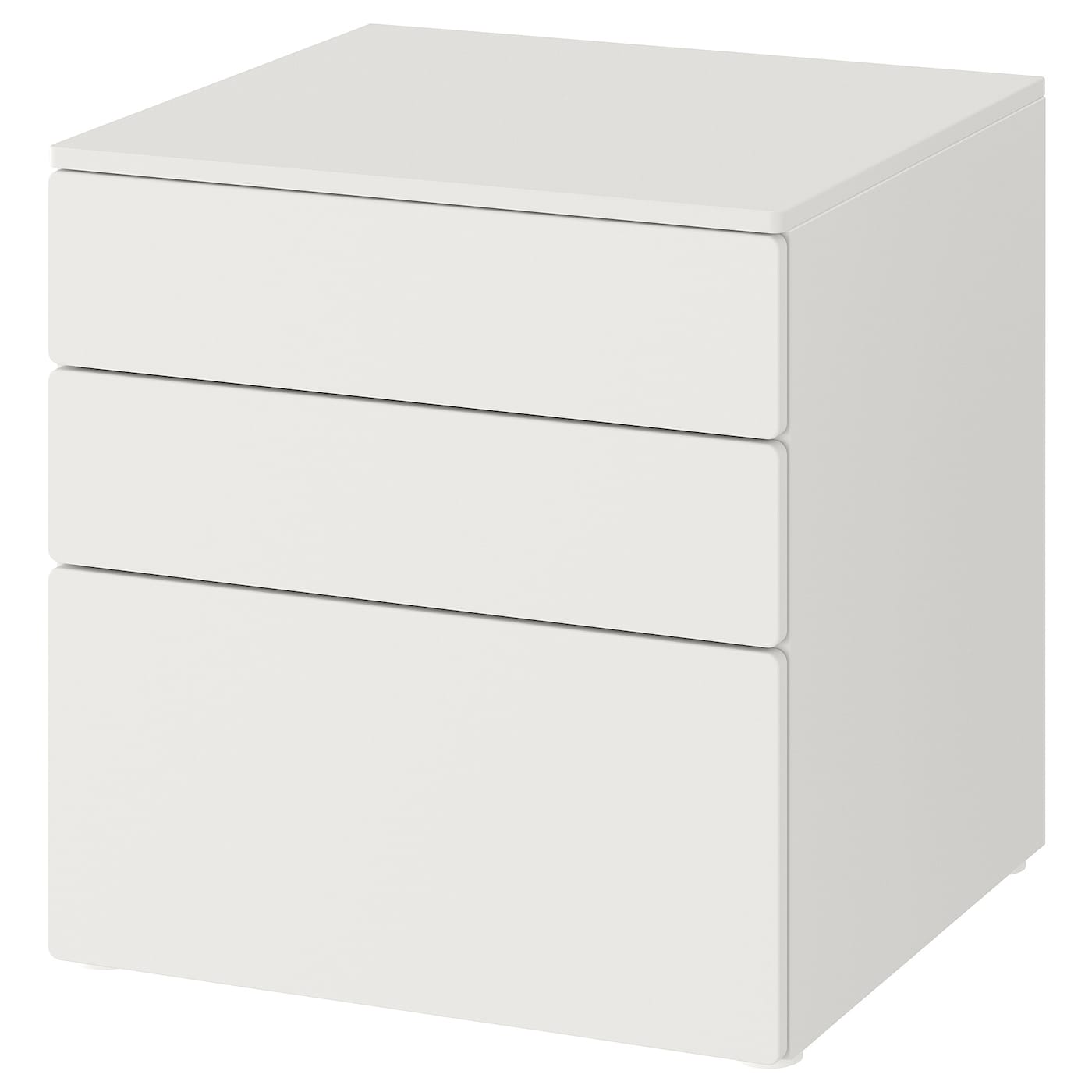 IKEA SMÅSTAD / PLATSA Cómoda de 3 cajones blanco/blanco 60x57x63 cm