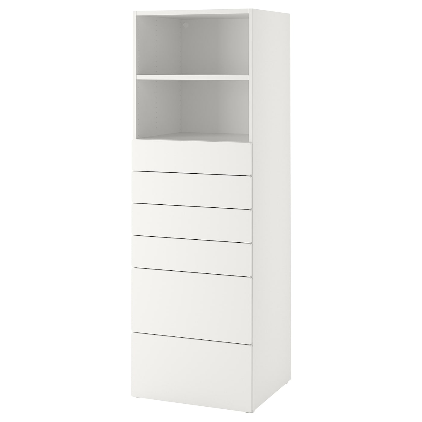 IKEA SMÅSTAD / PLATSA Librería blanco blanco/con 6 cajones 60x57x181 cm