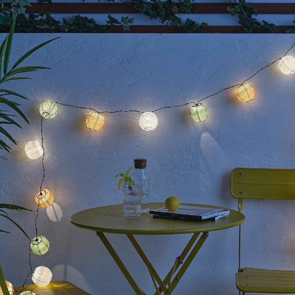 IKEA SOLVINDEN Guirnalda Luminosa LED 24 Luces Exterior/energía Solar Multicolor