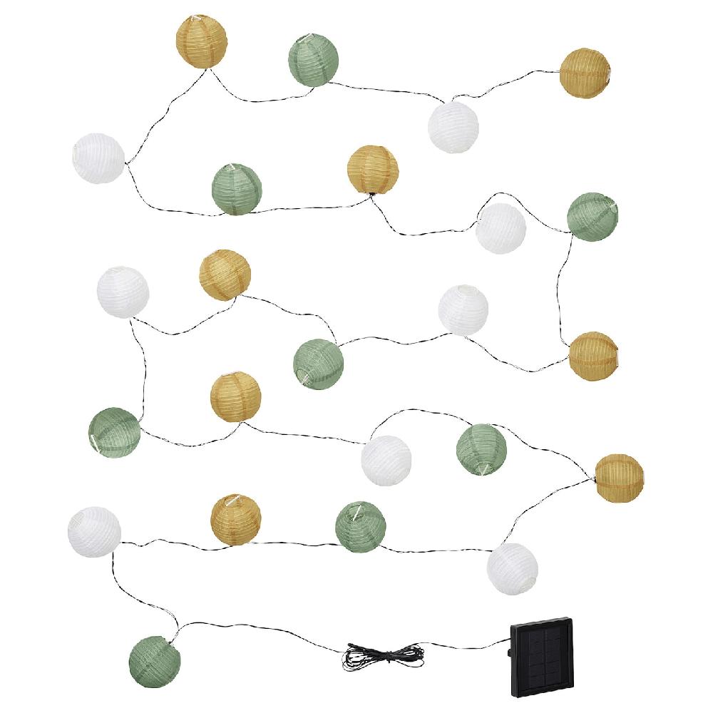 IKEA SOLVINDEN Guirnalda luminosa LED 24 luces exterior/energía solar multicolor