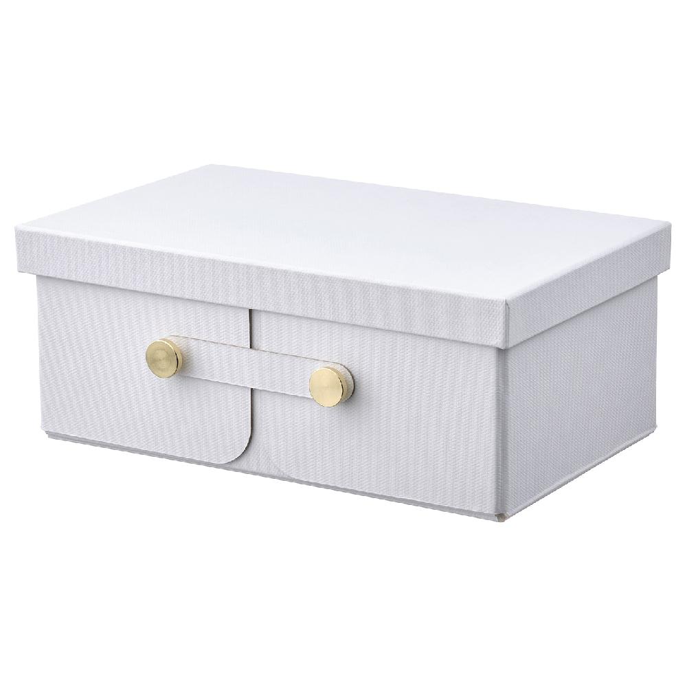 IKEA SPINNROCK Caja con compartimentos blanco 25x16x10 cm
