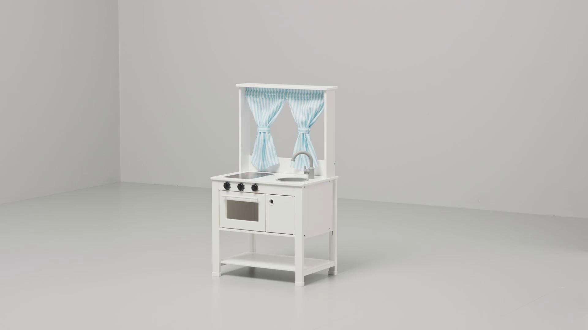IKEA SPISIG Cocinita De Juguete Con Cortinas 55x37x98 Cm
