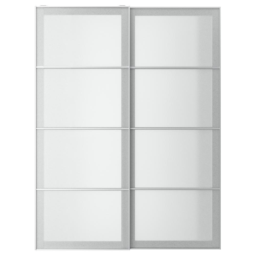 IKEA SVARTISDAL 2 unidades puertas correderas blanco efecto papel 150x201 cm