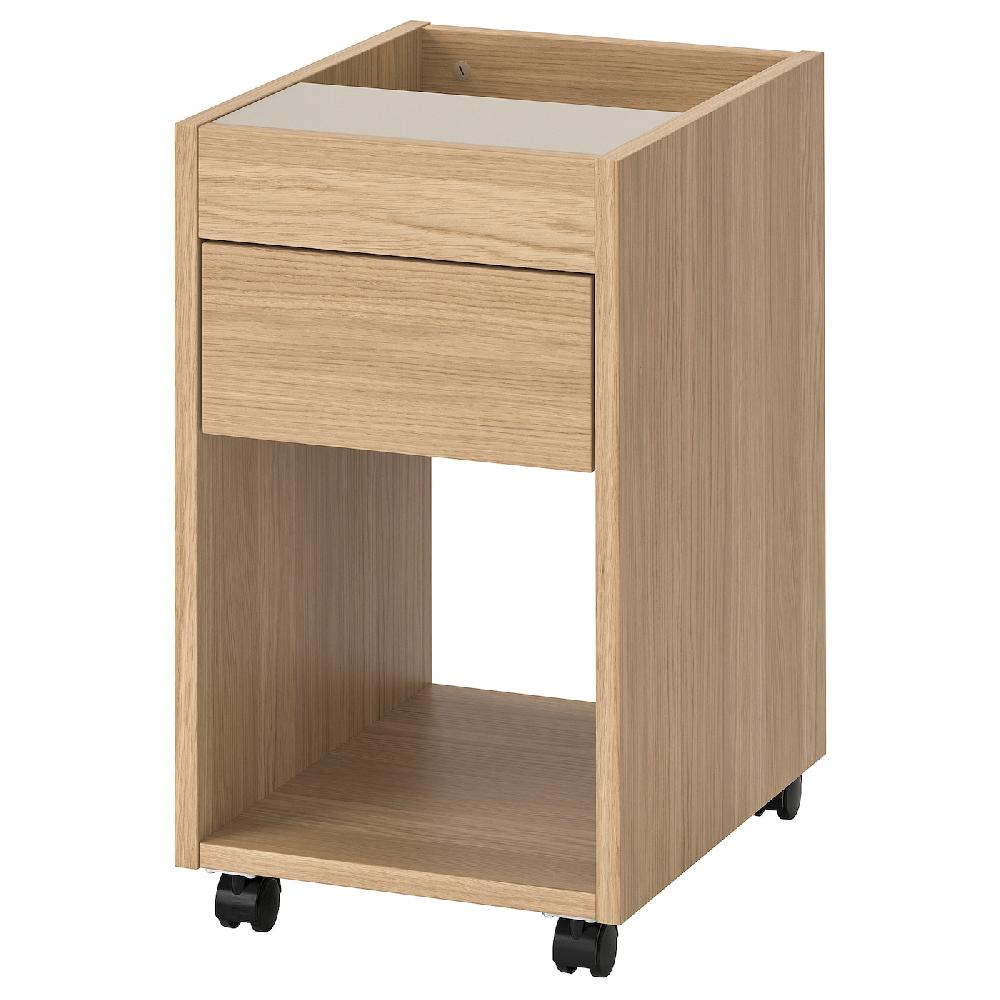 IKEA TONSTAD Cajonera con ruedas chapa roble 35x60 cm