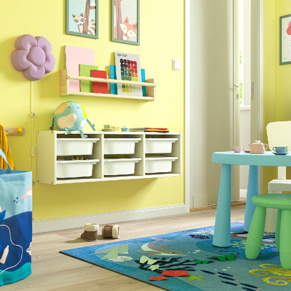 IKEA TROFAST Almacenaje De Colgar Blanco/blanco 99x21x30 Cm