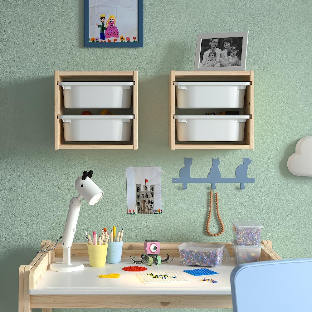 IKEA TROFAST Almacenaje De Colgar Pino Tte Claro/blanco 32x21x30 Cm