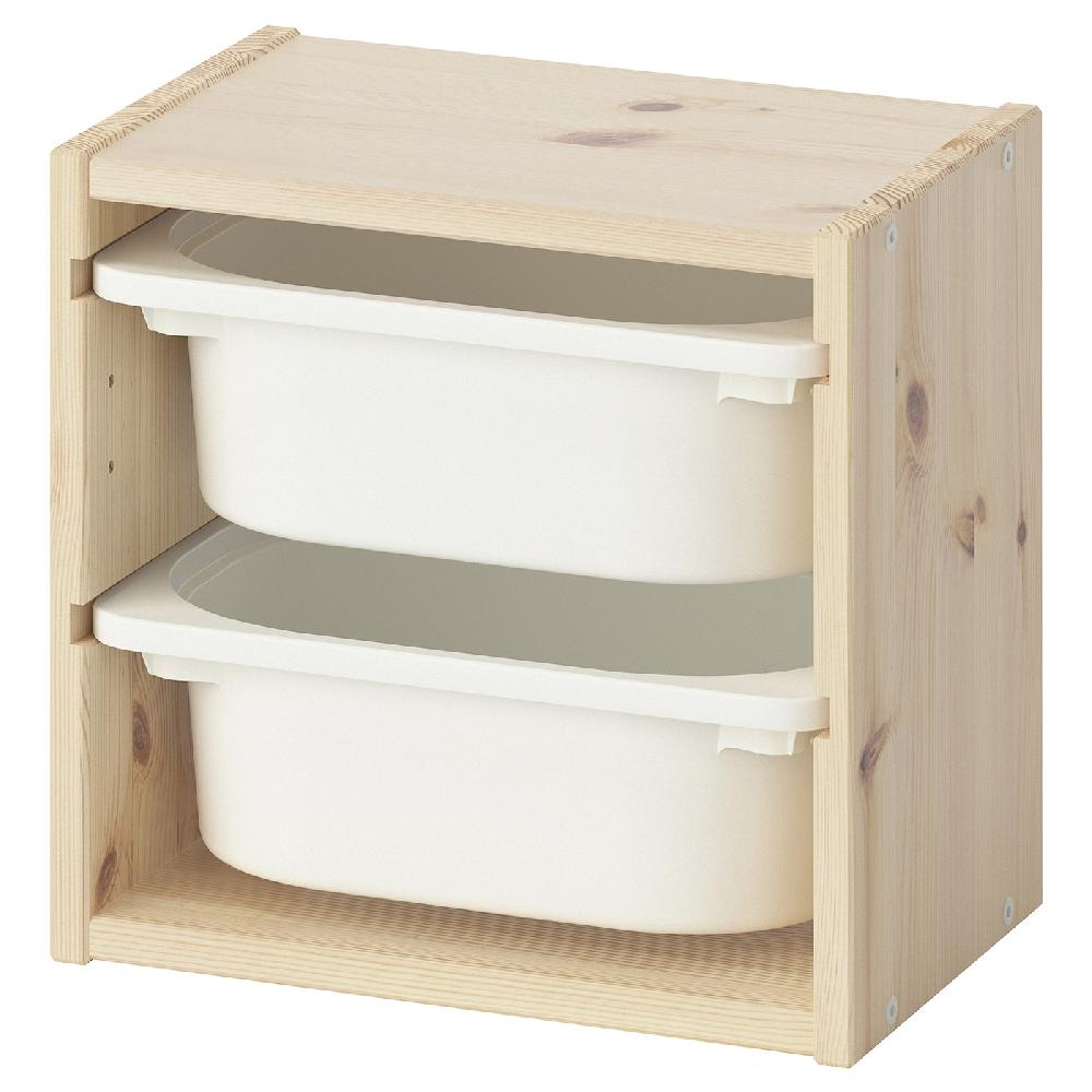 IKEA TROFAST Almacenaje de colgar pino tte claro/blanco 32x21x30 cm