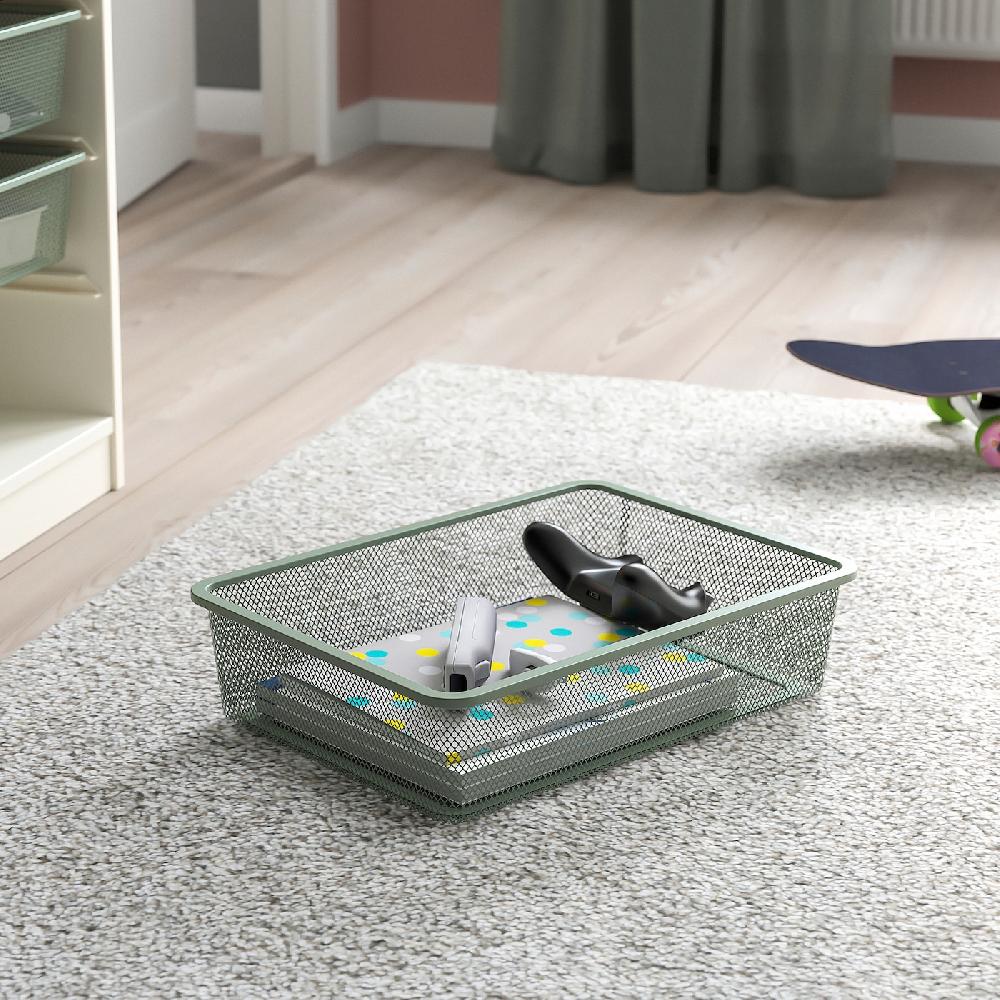 IKEA TROFAST Caja De Rejilla Gris Verde Claro 42x30x10 Cm