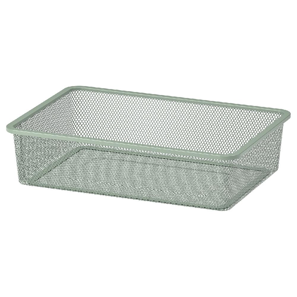 IKEA TROFAST Caja de rejilla gris verde claro 42x30x10 cm