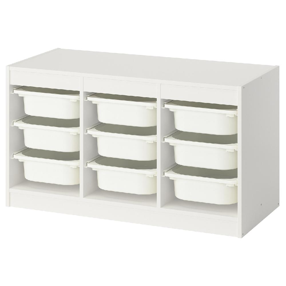 IKEA TROFAST Combinación de almacenaje con cajas blanco/blanco 99x44x56 cm