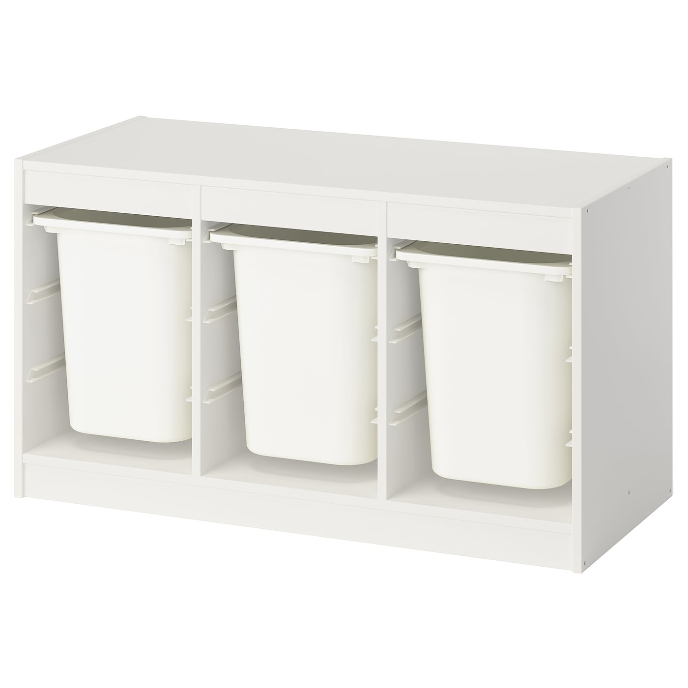 IKEA TROFAST Combinación de almacenaje con cajas blanco/blanco 99x44x56 cm