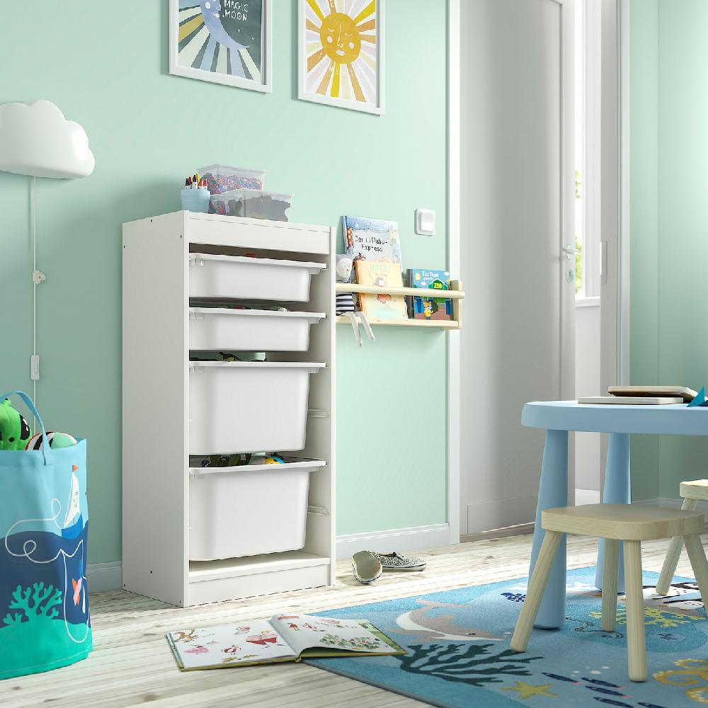 IKEA TROFAST Combinación De Almacenaje Con Cajas Blanco/blanco 46x30x94 Cm