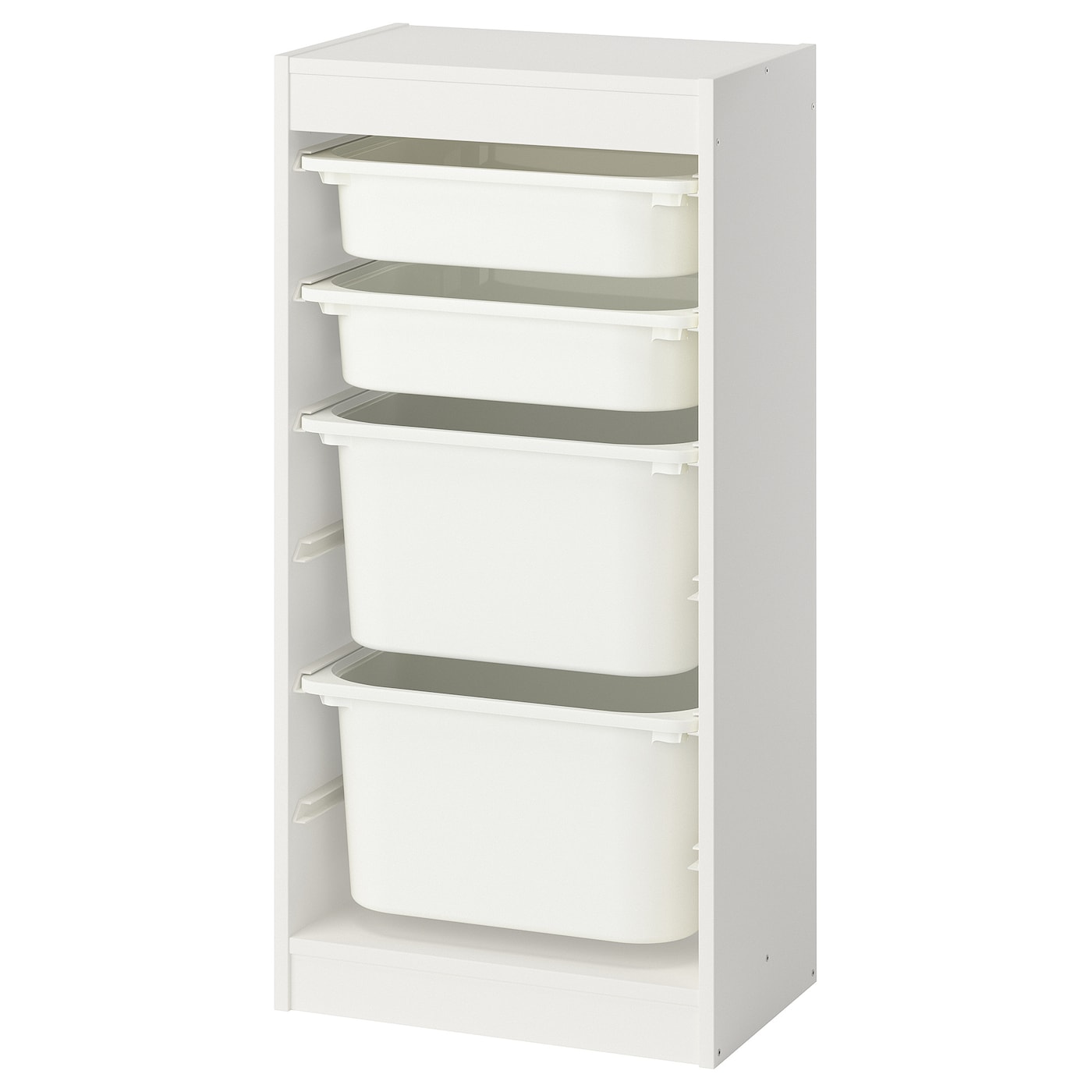 IKEA TROFAST Combinación de almacenaje con cajas blanco/blanco 46x30x94 cm