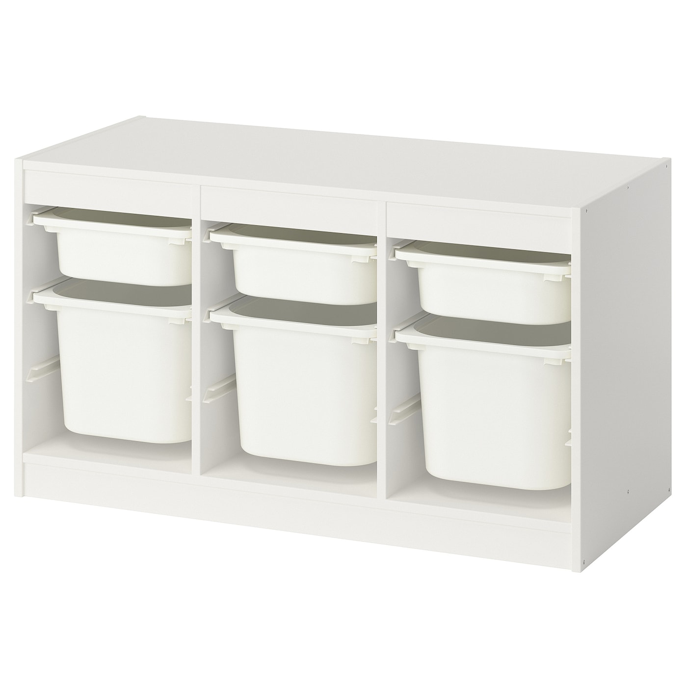 IKEA TROFAST Combinación de almacenaje con cajas blanco/blanco 99x44x56 cm