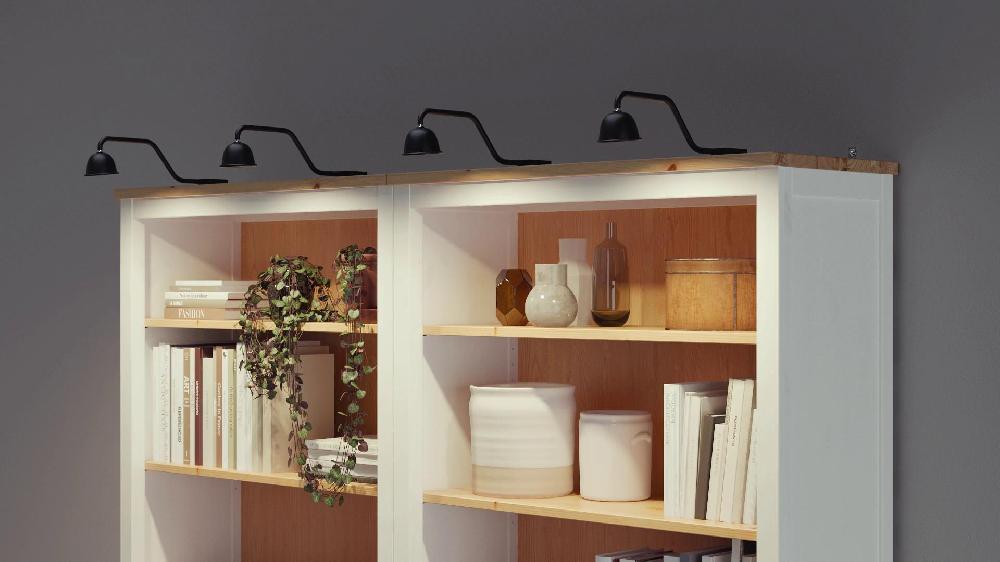 IKEA TVÄRDRAG Iluminación De Armario Negro/regulación Intensidad Luminosa