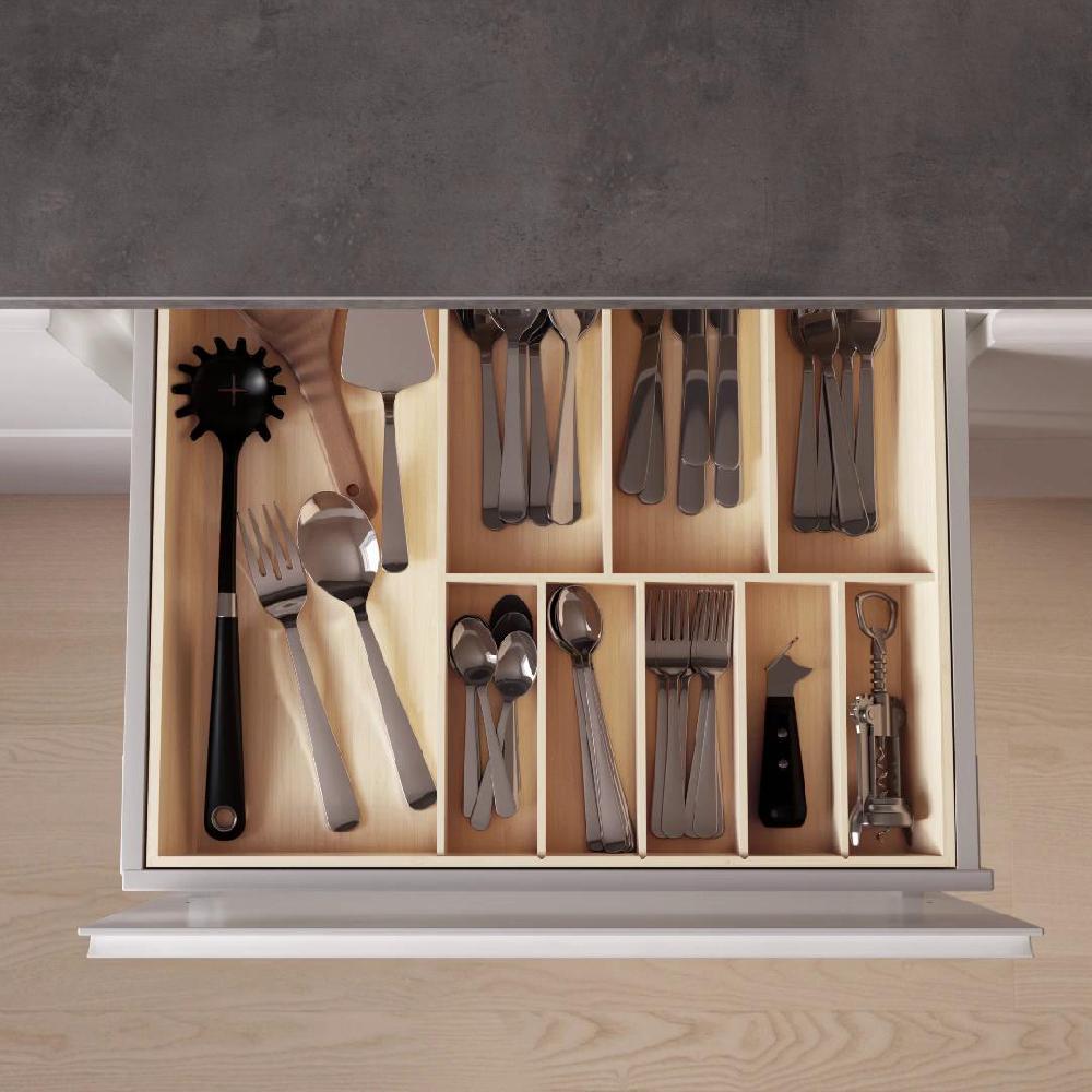 IKEA UPPDATERA Bandeja Para Cubiertos Bambú Claro 52x50 Cm