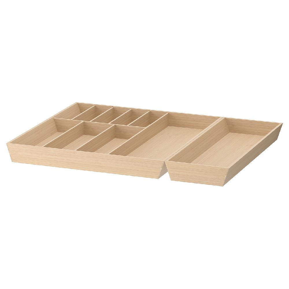 IKEA UPPDATERA Bandeja para cubiertos y utensilios bambú claro 72x50 cm