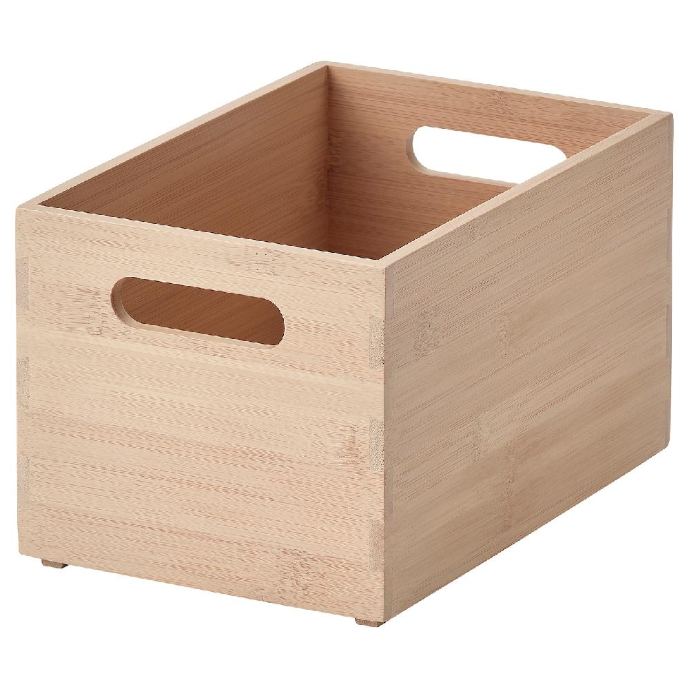 IKEA UPPDATERA Caja almacenaje bambú claro 16x24x15 cm