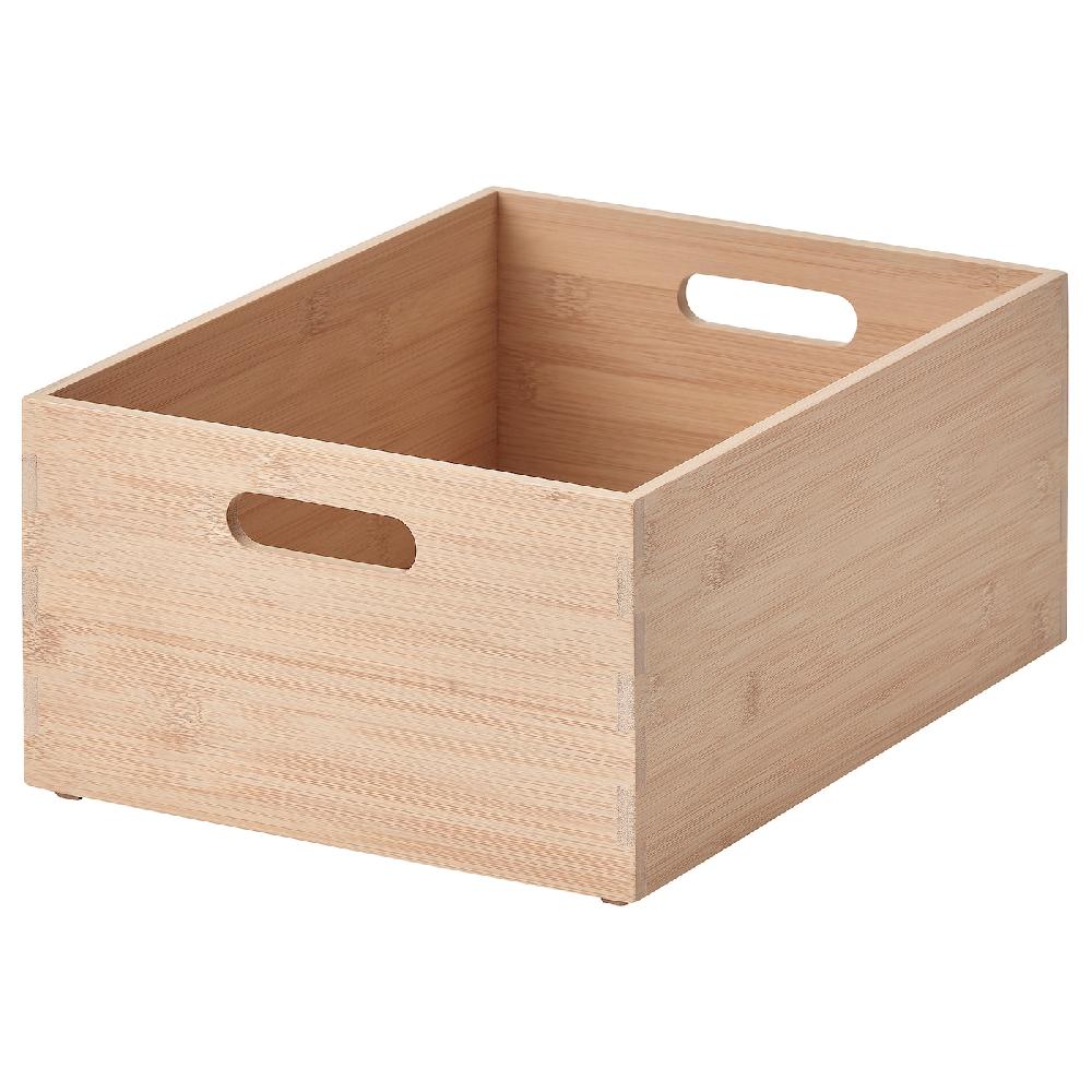 IKEA UPPDATERA Caja almacenaje bambú claro 24x32x15 cm