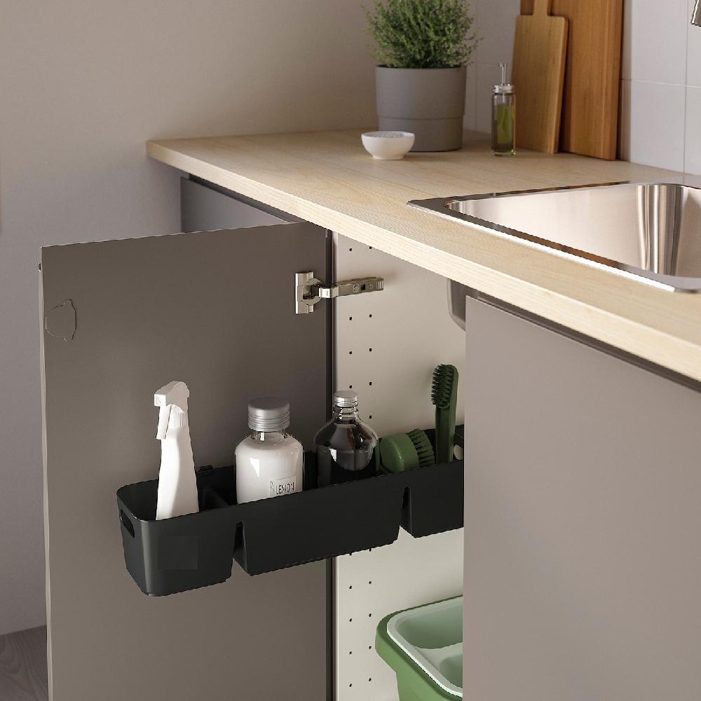 IKEA UPPDATERA Caja Con Sistema Deslizante Antracita 50x15x12 Cm