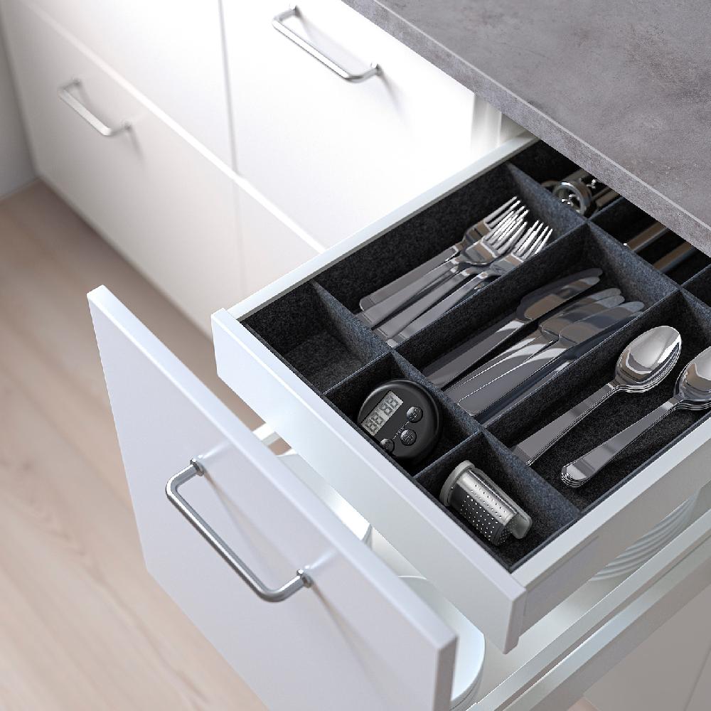 IKEA UPPDATERA Organizador Regulable Para Cajón Gris 40 Cm