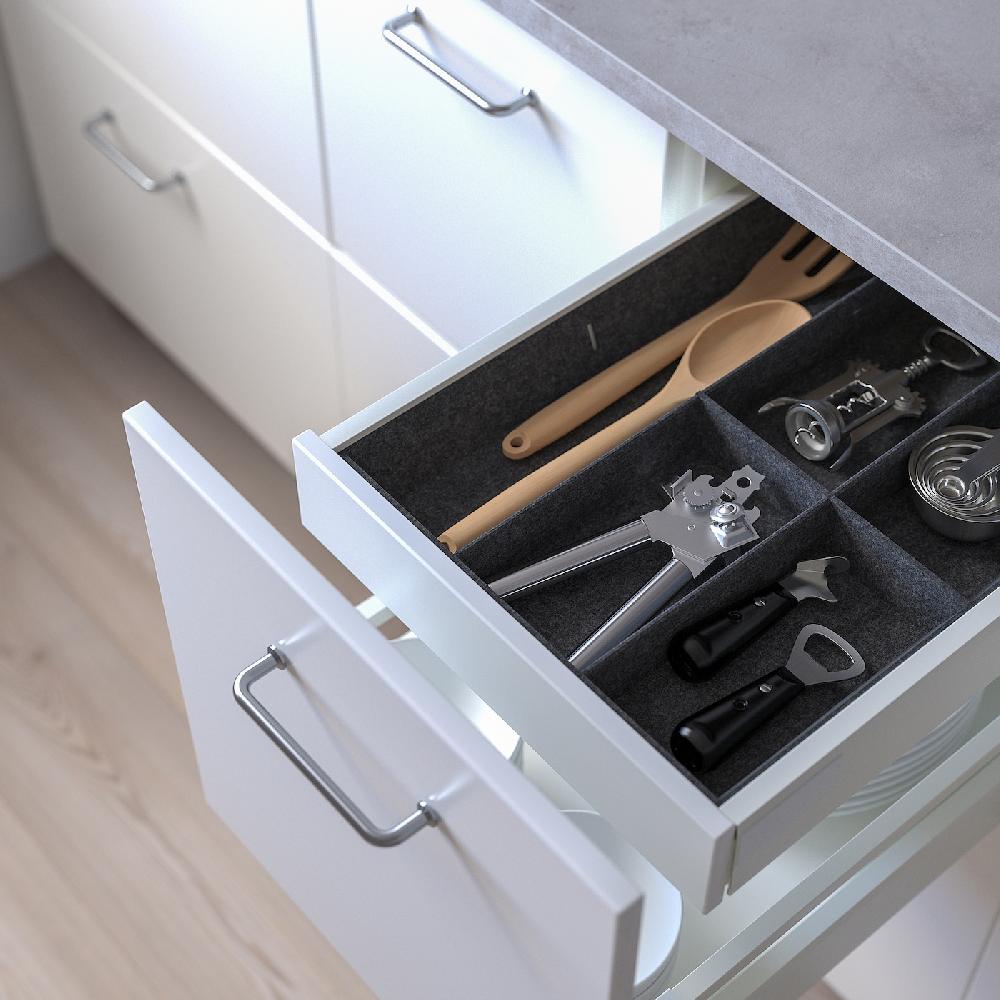 IKEA UPPDATERA Organizador Regulable Para Cajón Gris 40 Cm