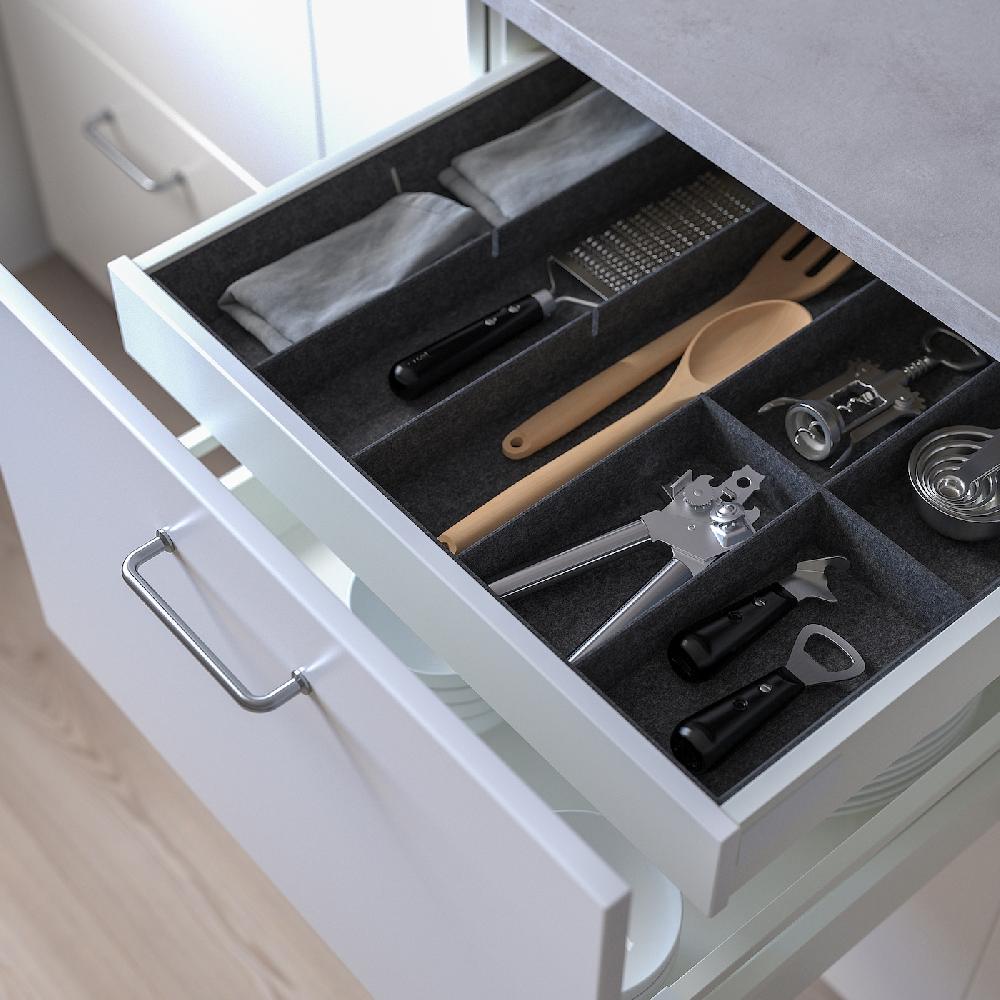 IKEA UPPDATERA Organizador Regulable Para Cajón Gris 60 Cm