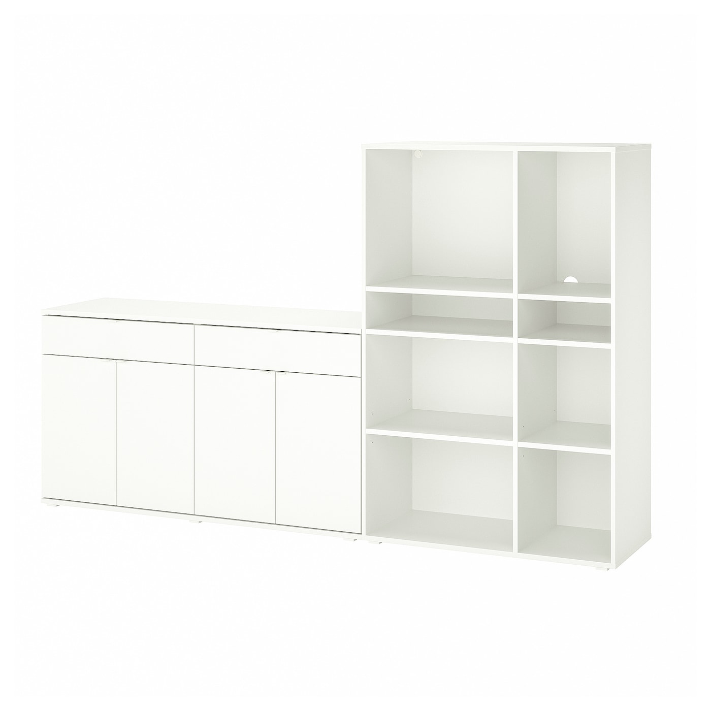 IKEA VIHALS Combinación de almacenaje blanco 235x37x140 cm
