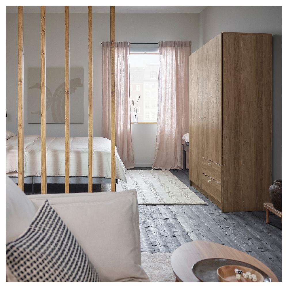 IKEA VILHATTEN Armario De 2 Puertas Y 2 Cajones Efecto Roble 98x57x190 Cm