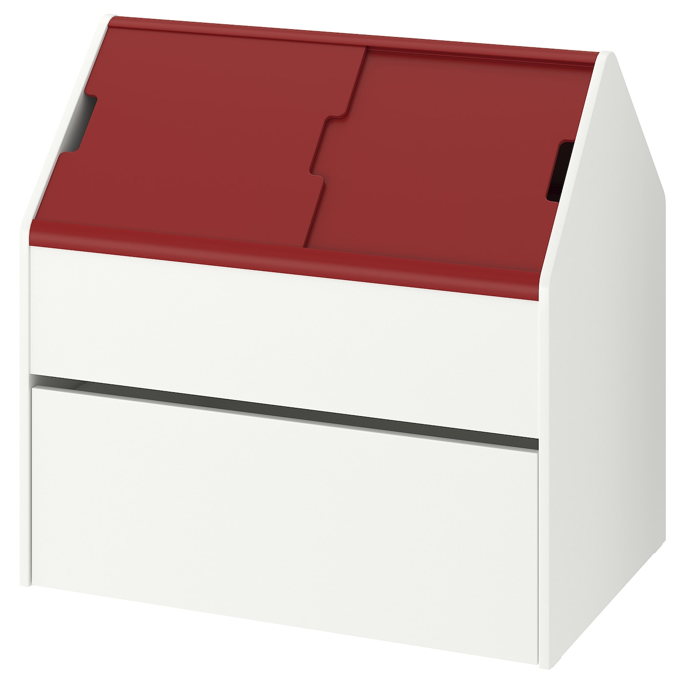 IKEA VITBJÖRN Módulo almacenaje+cajón blanco/rojo 80x55x78 cm