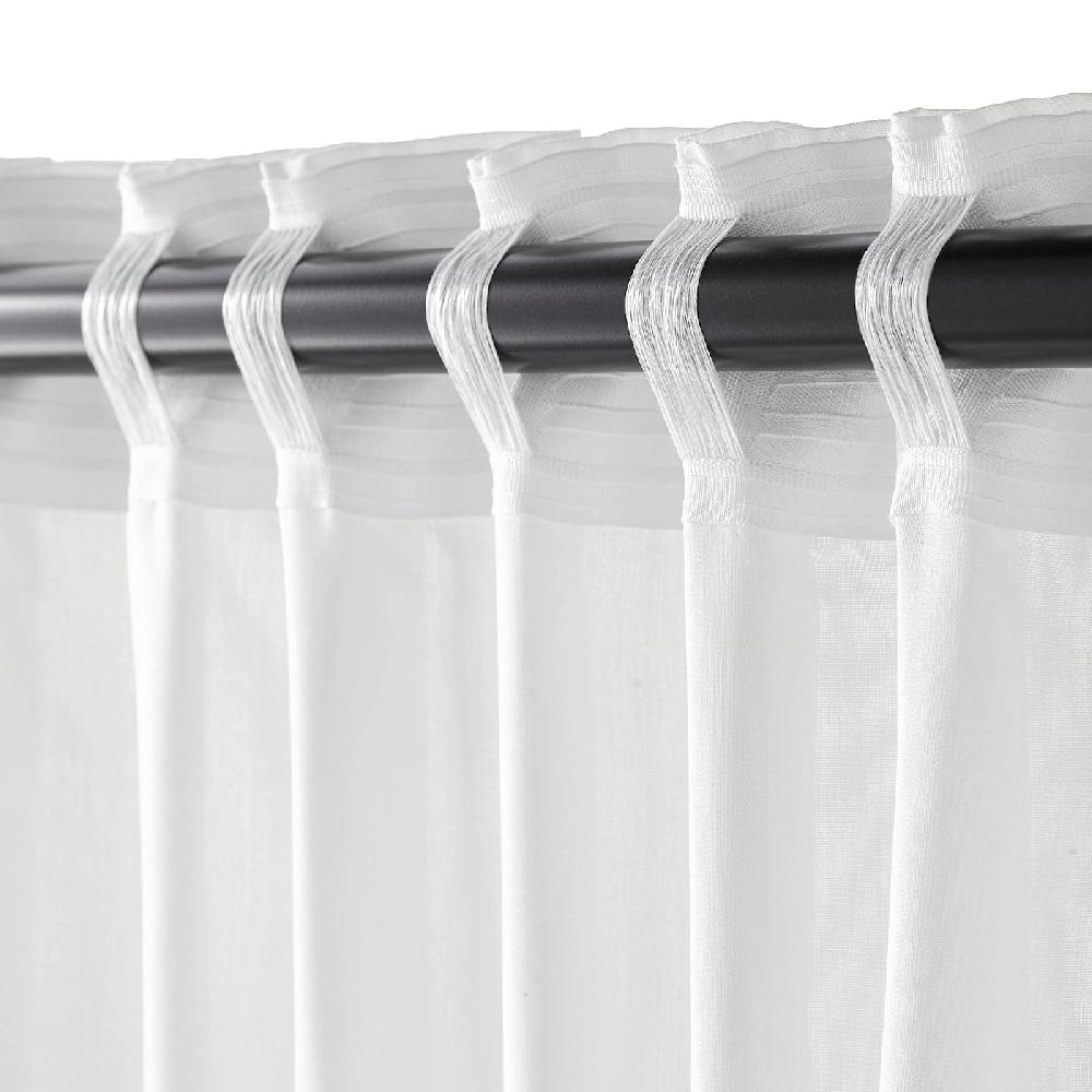 IKEA VIVAN Cortinas Pack De 2 Unidades Con Cinta De Fruncir/blanco 145x150 Cm