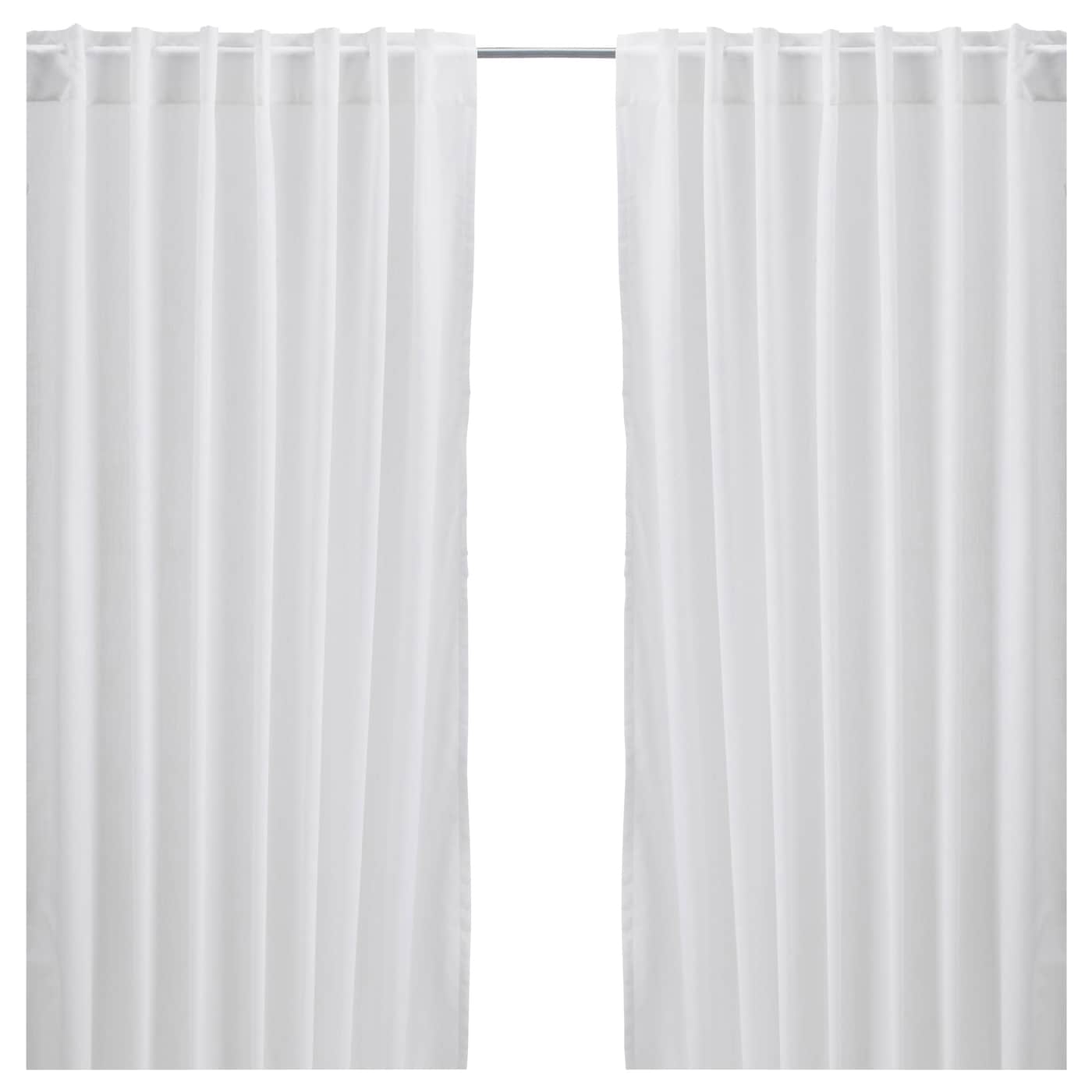 IKEA VIVAN Cortinas pack de 2 unidades con cinta de fruncir/blanco 145x150 cm