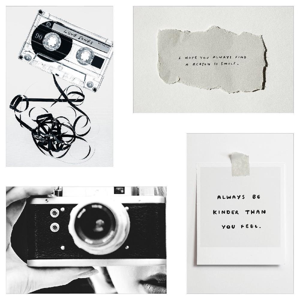 IKEA YLLEVAD Composición de láminas un motivo para sonreír 10x15 cm