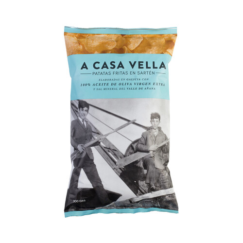 Alcampo A CASA VELLA Patatas fritas en aceite de oliva virgen extra A CASA VELLA 300 g