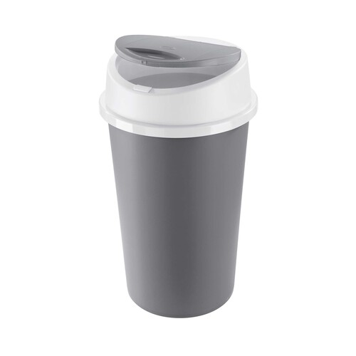 Alcampo ACTUEL Cubo de basura redondo de 25 l con tapa push